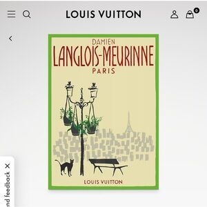 Louis Vuitton Green and Black Parisian Poster